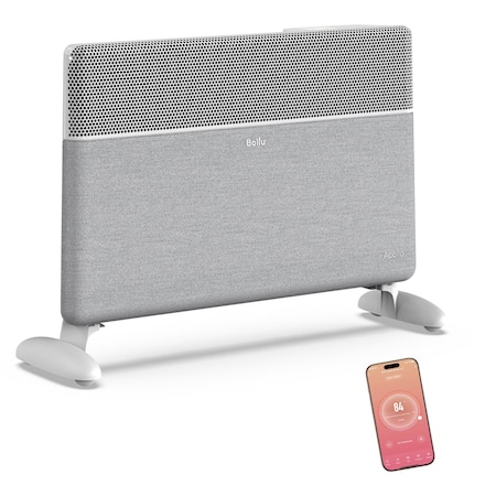 Edendirect 1500W Electric Tower Ceramic Heater, White, Tip-Over Protection, Wi-Fi Control NCA1-4.5-PRO FABRIC W